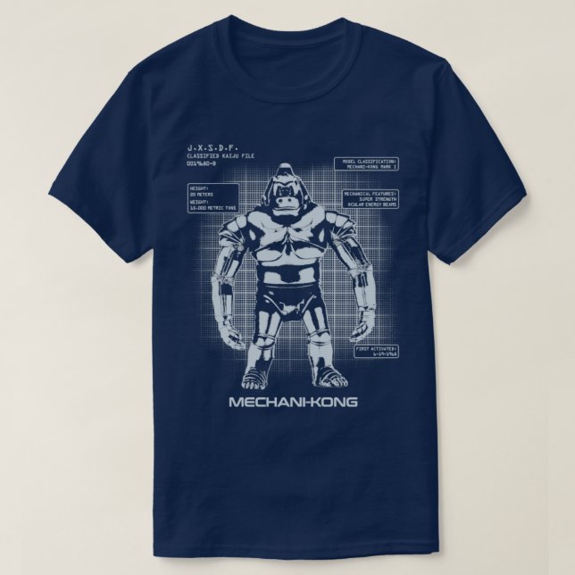 T-SHIRT FICHIERS MECHANIKONG KAIJU (Design devant)