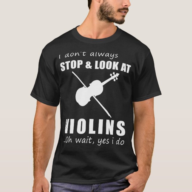 T-shirt Fiddlin Fun : Drôle je ne m'arrête pas toujours et (Devant)