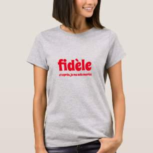 T-shirt fidèle et après