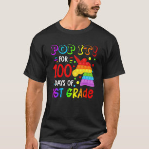 T-shirt Fidget Pop It Unicorn 100ème Jour De 1ère Année Po