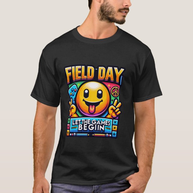 T-shirt Field Day Laisser Les Jeux Commencer 2024 Enfants  (Devant)