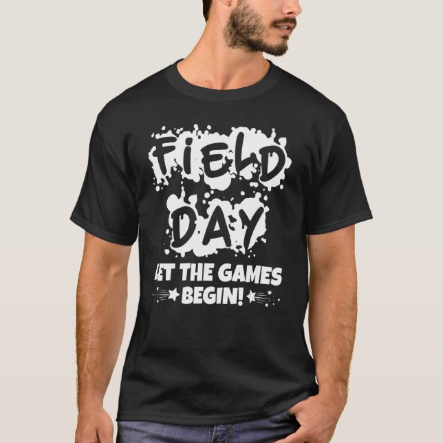 T-shirt Field Day Laisser Les Jeux Commencer Les Enfants G (Devant)