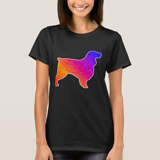T-shirt Field Spaniel Ar - Conception basse Poly (Devant)