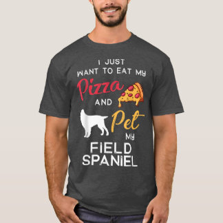 T-shirt Field Spaniel Chien Pizza amant propriétaire Noël