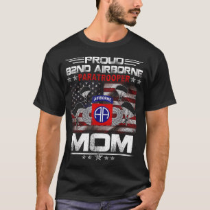 T-shirt Fier 82e parachutiste aéroporté Maman Us Drapeau -