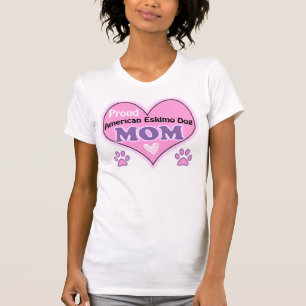 T-shirt Fier Américain Esquimau Chien Maman