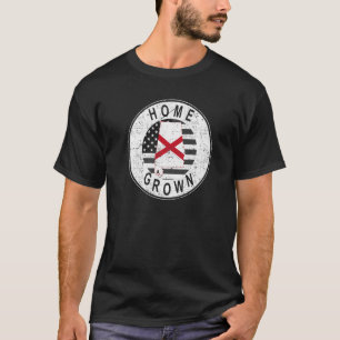 T-shirt Fier Amérique Drapeau d'État US Accueil Gros Alaba