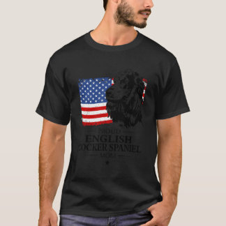 T-shirt Fier Anglais Cocker Espagnol Maman Américaine Drap