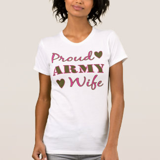 T-shirt Fier-Armée-Épouse-T-chemise