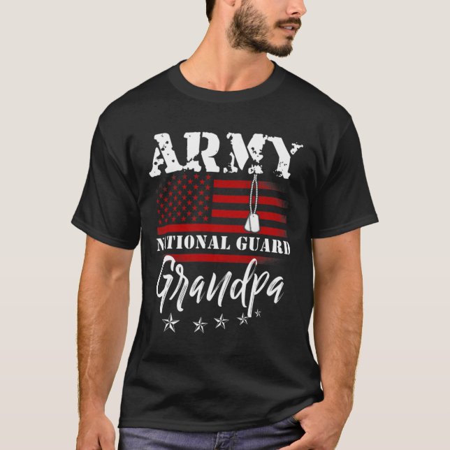 T-shirt Fier armée Garde nationale Grand-père US Tee - shi (Devant)