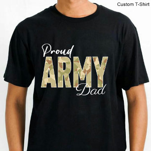 T-shirt Fier Armée papa / Famille militaire Noir