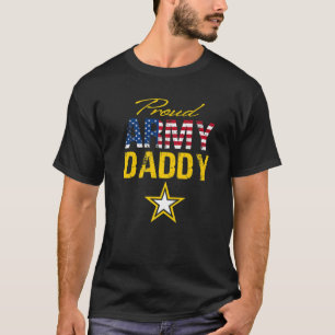 T-shirt Fier Army Daddy Military Pride USA Drapeau