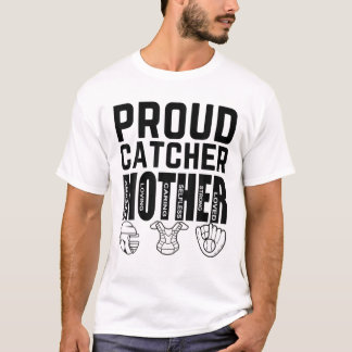 T-shirt Fier attraper Mère de baseball Catcher Maman Femme