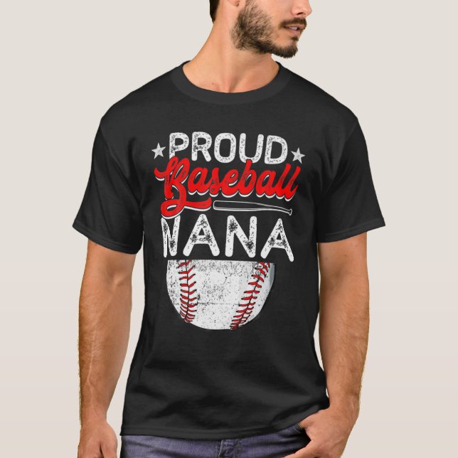 T-shirt Fier Baseball Nana Fête des Mères Sport Lover Mama (Devant)