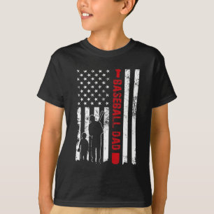 T-shirt Fier Baseball Papa American Flag Sports