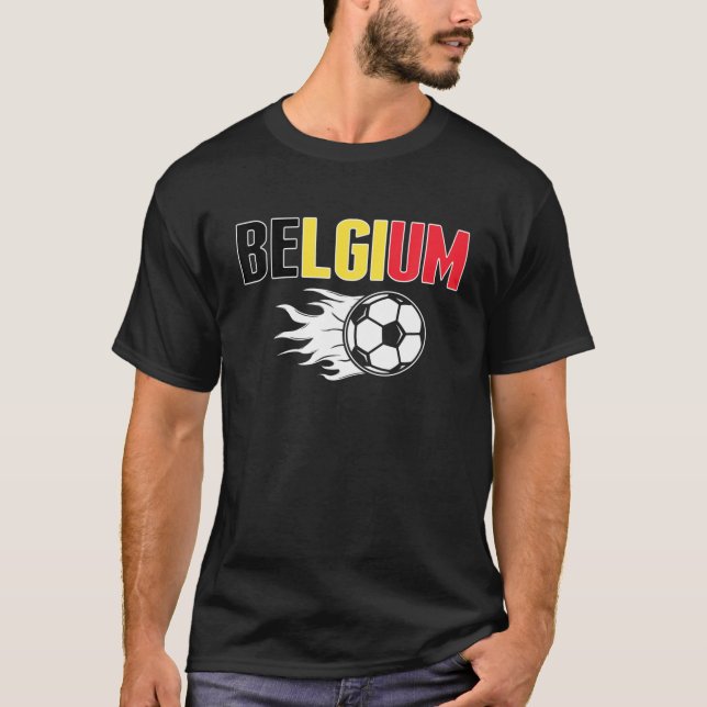 T-shirt Fier Belge Fans de Football Jersey - Football Belg (Devant)