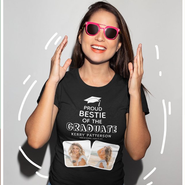 T-shirt Fier Bestie de la Graduate Graduate Graduation (Créateur téléchargé)