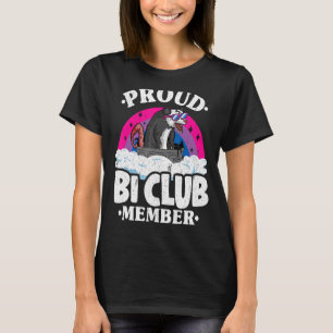 T-shirt Fier Bi Club Membre Opossum Bisexual Drapeau Arc-e