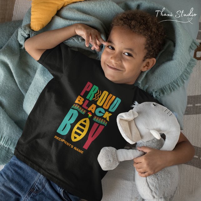 T-shirt Fier Black Boy Black Histoire Mois Famille (Créateur téléchargé)