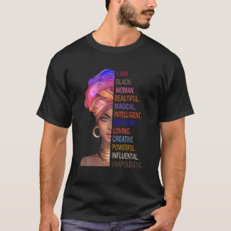 T-shirt Fier Black Magic Afro Black Woman African Queen P