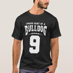 T-shirt Fier Bulldog Football Tante Du Joueur 9