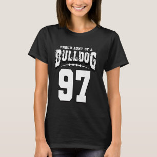 T-shirt Fier Bulldog Football Tante Du Joueur 97