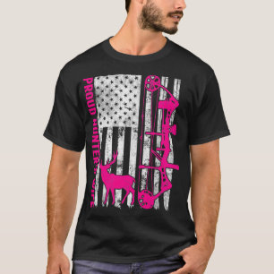 T-shirt Fier Chasseur de la femme du drapeau américain Cha