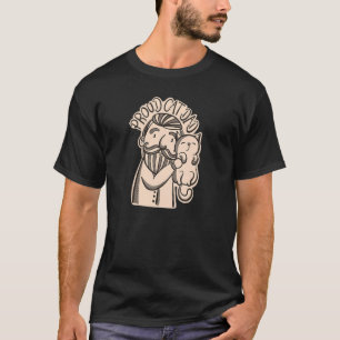 T-shirt Fier Chat Papa Dessin À La Main Beardy Papa Enfonc