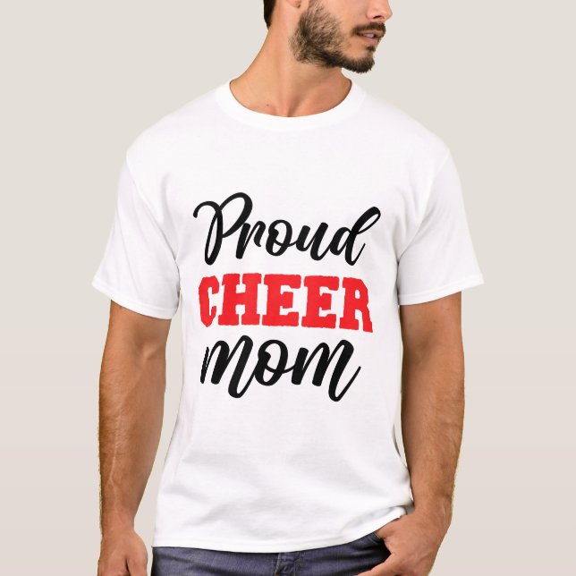 T-shirt Fier Cheer Maman Fête de la Mère (Devant)