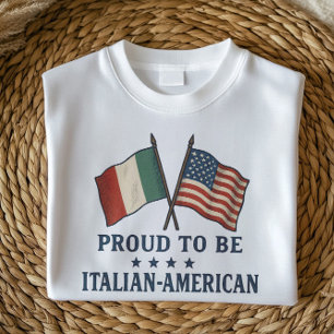 T-shirt Fier Chemise Italienne Américaine Conception des