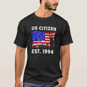 T-shirt Fier Citoyen Américain Est Depuis 1994 Pour New Am