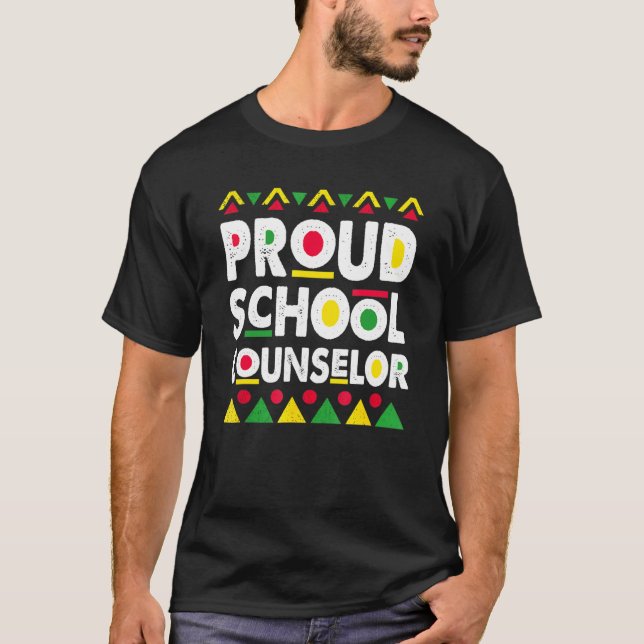 T-shirt Fier conseiller scolaire Afrique Pride Histoire no (Devant)