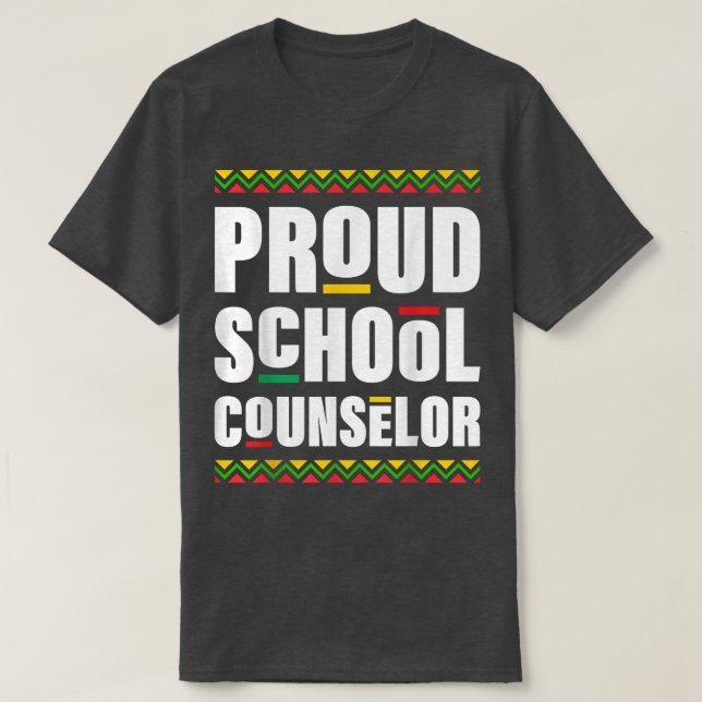 T-shirt Fier conseiller scolaire Histoire noire afro-améri (Design devant)