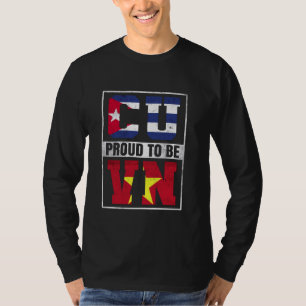 T-shirt Fier Cubain Vietnamien Mix Cuba et Vietnam Herita