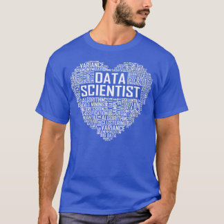 T-shirt Fier Data Scientist Heart Data Science Gradu