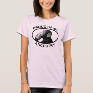 T-shirt Fier de mon chimpanzé d'ascendance