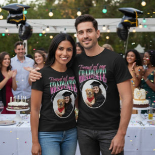 T-shirt Fier de mon diplômé Photo personnalisée Cheesy Chr