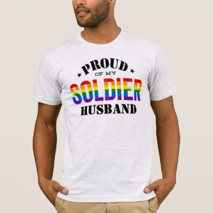 T-shirt Fier de mon gay pride de militaires de mari de