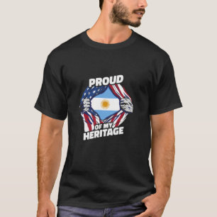 T-shirt Fier de mon héritage - Amérique argentine patrioti