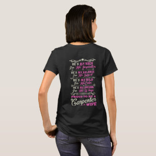 T-shirt fier d'épouse de charpentier