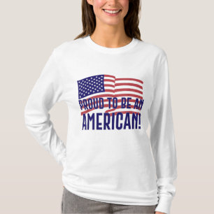 T-shirt Fier d'être Américaine pour les femmes jeunes