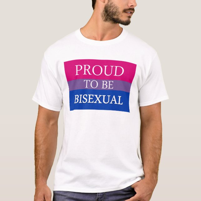 T-shirt Fier d'être bisexuel (Devant)