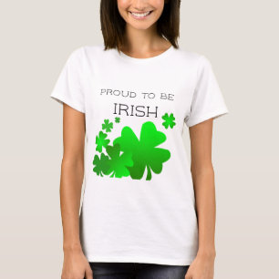T-shirt Fier d'être irlandais, Saint Patrick's Day avec sh