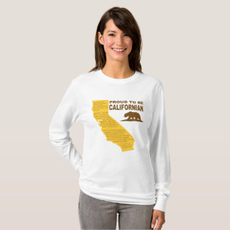T-shirt Fier d'être LT de LongSleeve de Californien