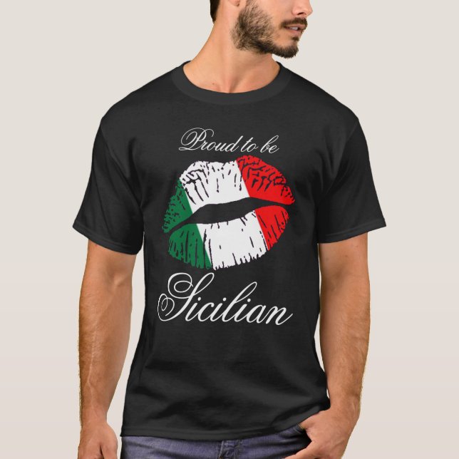 T-shirt Fier d'être sicilien (Devant)