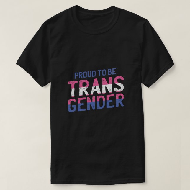 T-shirt Fier D'Être Transgenre Drapeau Couleurs Jour De Fi (Design devant)