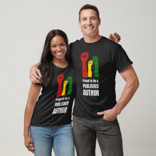 T-shirt FIER D'ÊTRE UN Auteur Noir PUBLIÉ
