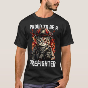 T-shirt Fier d'être un chat pompier Chaton Fireman Firef