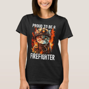 T-shirt Fier d'être un chat pompier Chaton Fireman Firef