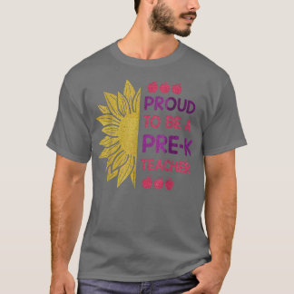 T-shirt Fier d'être un prêtre enseignant Prek Educator Sun